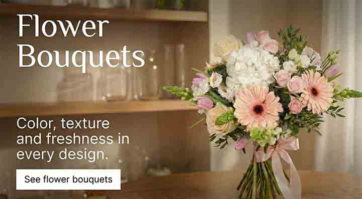 Varied and handcrafted flower bouquets for gifting in Palma de Mallorca.